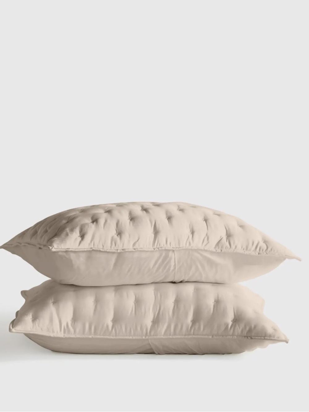 Quince NWOT DREAM Quilted King Sham pillow cases (2) - color SAND